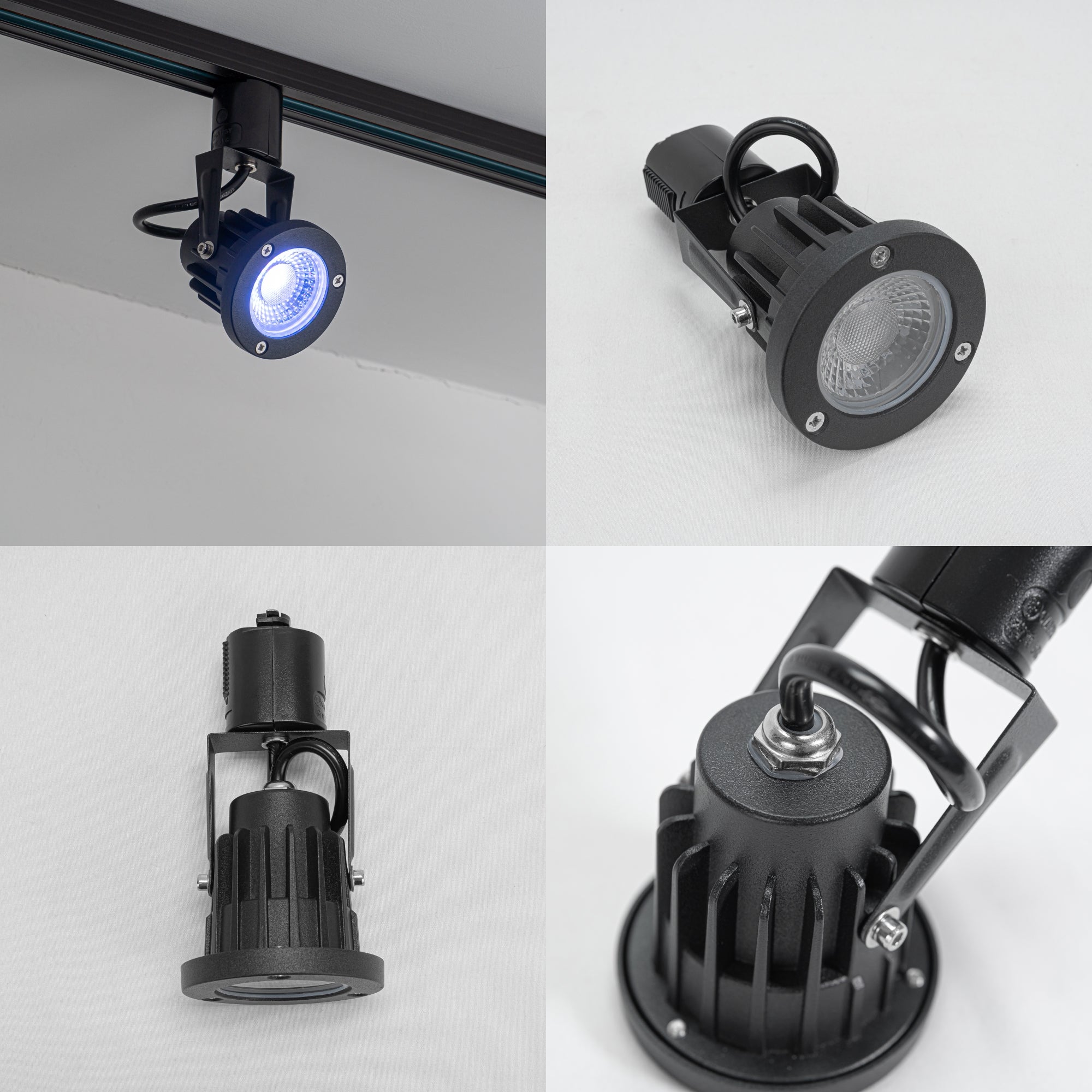 Track Mount RGB Spot Lamp Black Metal Adjusted Angle Remote Track Ligh ...