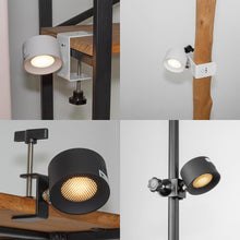 Load image into Gallery viewer, Clip-on Touch Switch Rechargeable Dimmable Spotlight Removable Magnetic 360° Rotating White/Black