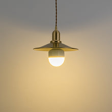 Load image into Gallery viewer, Brass Wireless Smart RGB LED Bulbs Rechargeable Battery Remote Adjusted Cord Pendant Light
