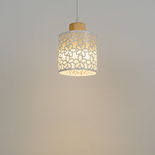 Load image into Gallery viewer, Dimmable Remote Control Wide Range Lighting Wood White Petal Pattern Shade Retro Track Light