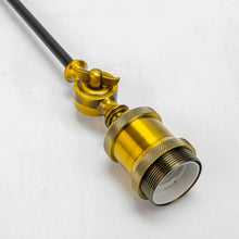 Load image into Gallery viewer, Adjustable Angle Direction Track Lamp E26 Base Vintage Copper With Black Shade Clashing Colors Metal Tracking Light
