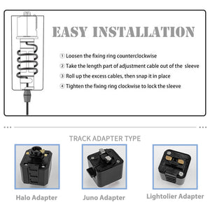 Track Light Log E26 Base Black/White Mini Shade Vintage Lamp 3.2 Ft Adjusted Height Freely