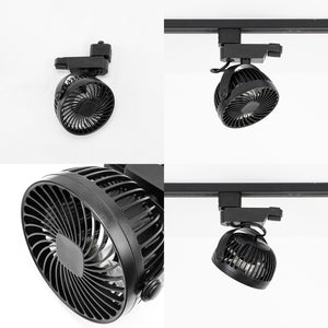 Track Ceiling Mini Fan Easy To Install Adjustable Angle Simple Design For Air Circulation