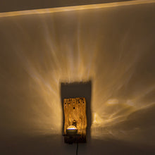 Load image into Gallery viewer, Flowing Water Ripple Lighting Wooden Wall Sconce USB Cable Hook Type Vintage Design For Home Stairs Background