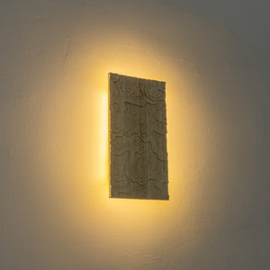Fine Carved Handmade Wooden High Quality Home Decor Convenient Hook Rectangular Wall Sconce Go Wire-Free Battery Light