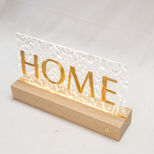 Rechargeable Battery Touch Switch LED Welcome Board Lighting Store Sign Light Natural Wood