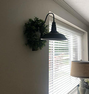 Motion Sensor Battery Wireless Gooseneck Stem Wall Sconce LED 10" Shade