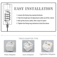 Load image into Gallery viewer, Adjusted Corded Track Light E26 Base White Hollow Shade With 3D Simulated Butterflies Modern Design