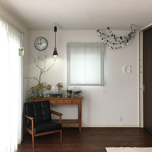 Rechargeable Battery Remote Brightness Adjusted LED Retro Pendant Light Walnut Base Black/White Shade
