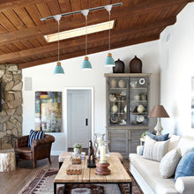 Load image into Gallery viewer, Sloped Position Track Light E26 Base Blue Shade Modern Adjusted or Fixed Hanging Lamp Inclined Roof