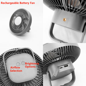 Track Ceiling Fan With Light Rechargeable Battery Easy To Install Simple Design For Air Circulation