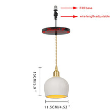 Load image into Gallery viewer, Ceiling Light Conversion Pendant Light Adjustable Cord White Pendant Modern Style for Kitchen Stairs