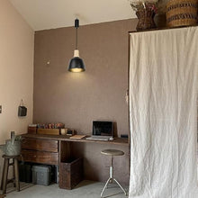 Load image into Gallery viewer, Battery Remote LED Bulb Adjusted Cord Vintage Hanging Light Dimming Timing Wood Base Black Shade