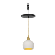 Load image into Gallery viewer, Ceiling Light Conversion Pendant Light Adjustable Cord White Pendant Modern Style for Kitchen Stairs