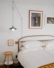 Load image into Gallery viewer, Green Modern Hanging Light Fixture, Plug in Cord and On/Off Dimmer Switch, Iron Umbrella-shaped