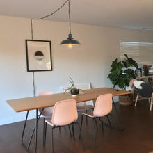 Load image into Gallery viewer, Black E26 Base Metal Shade Wired Pendant Light Plug in 15 Or 19.6 Ft Dimmer Switch Cable