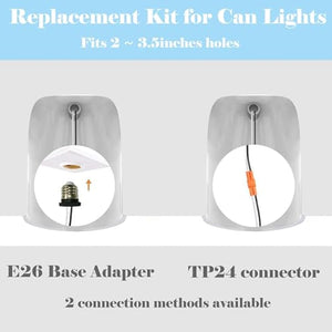 Vintage Can Lights Custom Wire Length Recessed Lighting Outlet Adapter, Farmhouse Pendant Lighting