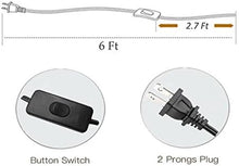 Load image into Gallery viewer, Wall lamp E26 1-Light Plug-in Bulb not Included Wall Sconce Glass Shade 6 Foot Black Cord
