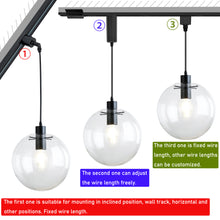 Load image into Gallery viewer, Track Mount Lighting Glass Globe Pendant Kitchen Island Light