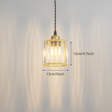 Load image into Gallery viewer, Modern Crystal Track Light E26 Base Gold Hanging Lamp 3.2 Ft Adjusted Height Freely