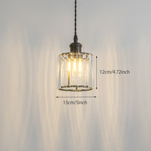 Load image into Gallery viewer, Sloped Position Modern Crystal Track Light E26 Base Adjusted Hanging Lamp Inclined Roof