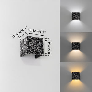 Black & Silver Glass Diamond Square Remote Control Battery Lamp No Wire Required