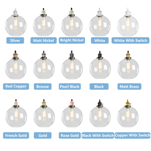 Track Pendant Light Crystal Glass Globe Lampshade 1pcs Customizable Lamp
