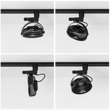 Load image into Gallery viewer, Track Ceiling Black Fan Remote Control Easy To Install Adjustable Angle Simple Design For Air Circulation