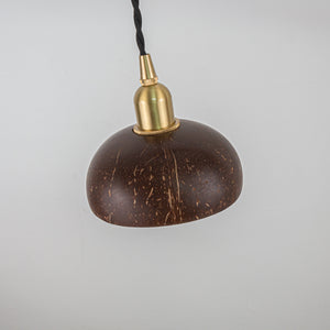 Handmade Coconut Shell Track Pendant Lights Freely Adjustable Cord Vintage Design Loft Kitchen Sink Lamp