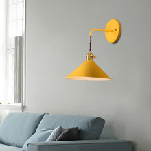 Load image into Gallery viewer, Rechargeable Smart LED Bulbs With Remote Cordless Yellow Or Green Metal Shade Modern Design Wall Sconces