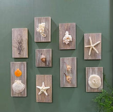 Load image into Gallery viewer, Handcrafted Wooden With Starfish Convenient Hook Wall Sconce Go Wire-Free Battery Background Dimmable Light