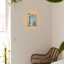 Load image into Gallery viewer, Handmade Wooden Light Home Decor Convenient Hook Wall Sconce Battery Remote Background Dimmable RGB Light