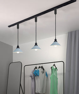 Remote Control RGB LED White Track Pendant Light Black E26 Base Adjustable Fixture Vintage Style