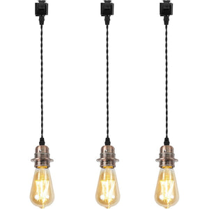 Track Pendant Lights with Aluminum Holder, Lighting Fixture for Kitchen Island Hallway