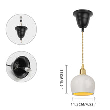 Load image into Gallery viewer, Ceiling Pendant Light Adjusted Cord Custom Wire Length White Pendant Modern Style for Kitchen Stairs