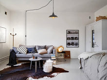 Load image into Gallery viewer, Black E26 Base Metal Shade Wired Pendant Light Plug in 15 Or 19.6 Ft Dimmer Switch Cable
