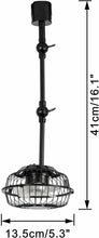 Load image into Gallery viewer, Track Mounted Ceiling Black Fan Adjustable Angle 16.1 Inches Height For Home Indoors Plants Growing