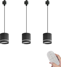 Load image into Gallery viewer, 3-Lights Track Pendant Lights with Remote Focused Adjustable LED Dimmable for Dining Room Kitchen