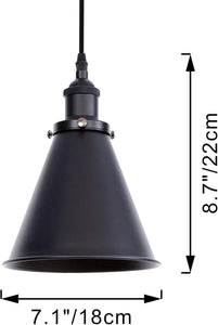 1-Light Pulley Pendant Light Hanging Light Remote Control& Dimming Ceiling Light for Bedroom Hallway