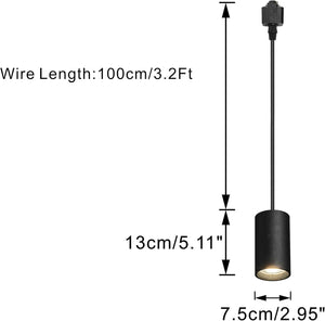 7W 4000K Natural Light Plant Growing Spotlight Track Mount Full Spectrum Spot Lamp Black Vintage