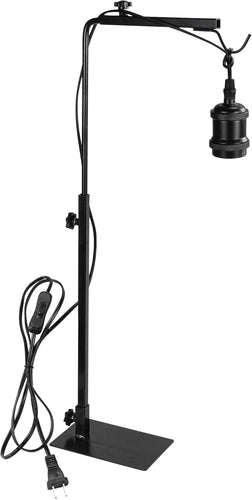 Free Standing Plant Grow Stand Adjustable Height 5.9 Ft Plug Cord With Timer Switch E26 Base Simple