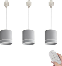 Load image into Gallery viewer, 3-Lights Track Pendant Lights with Remote Focused Adjustable LED Dimmable for Dining Room Kitchen