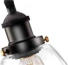 Load image into Gallery viewer, Track Light Cone Clear Glass Lampshade E26 Socket Vintage Design Track Mount Pendant Lighting