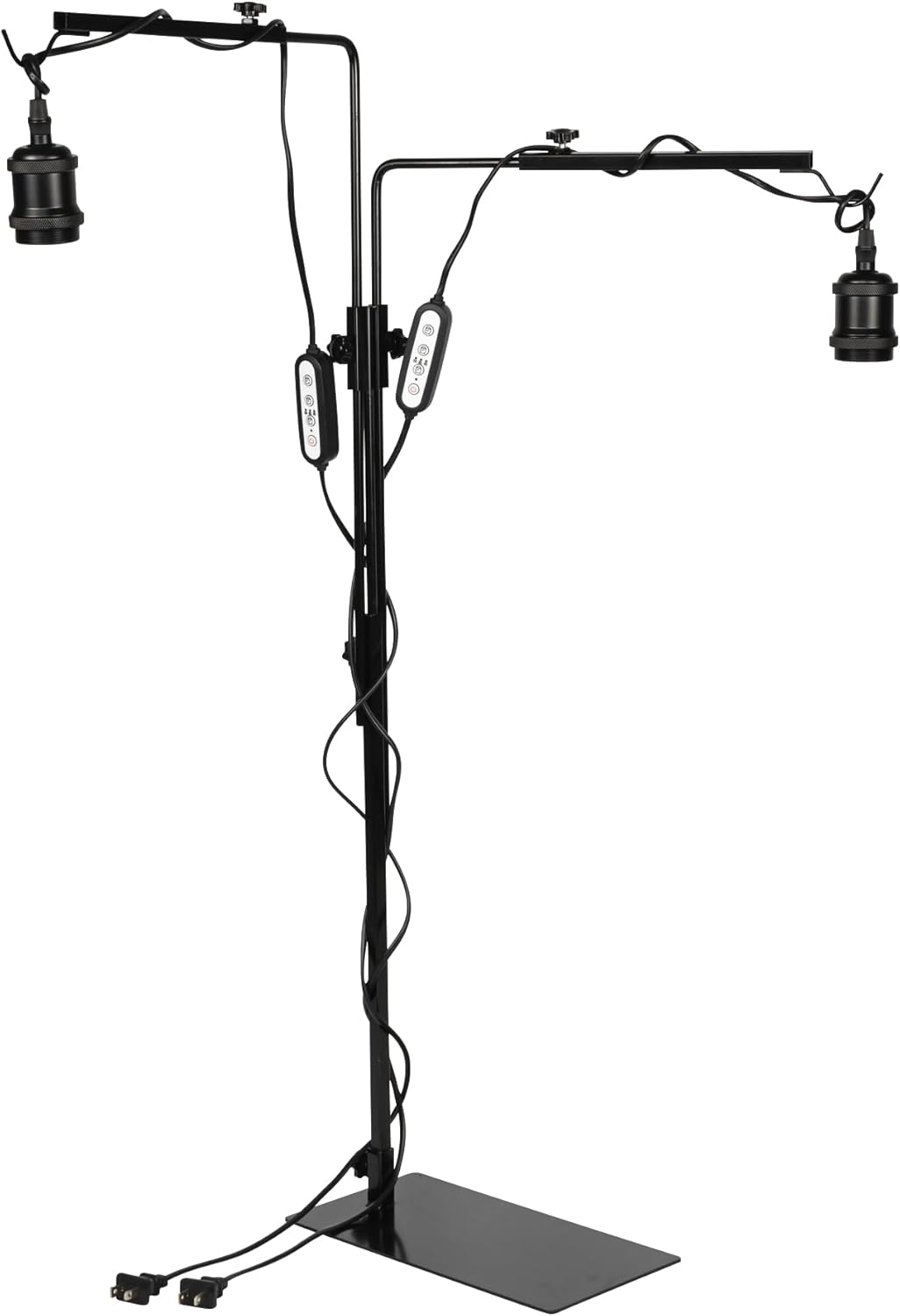 Promotes Growth Plants Grow Stand 2-Lights Adjustable Angle & Height 5.9Ft Timer Cord Free Placement