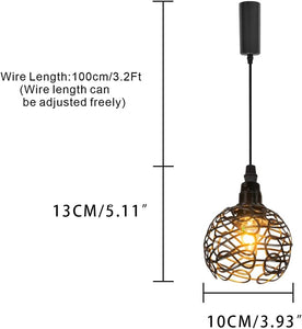 1Pcs Mini Hollow Shade Track Light Adjusted Cord Vintage Track Lamp for Dining Room Kitchen Stairs