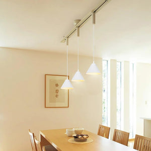 White Or Black Metal Lampshade Track Light Adjusted Cord E12 Base Modern Track Lamp Customizable
