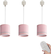 Load image into Gallery viewer, 3-Lights Track Pendant Lights with Remote Focused Adjustable LED Dimmable for Dining Room Kitchen