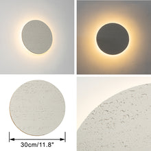 Load image into Gallery viewer, Stone Textured Round Handmade White High Quality Home Decor Convenient Hook Wall Sconce Go Wire-Free Battery Background Light