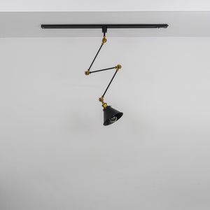 Adjustable Angle Direction Track Lamp E26 Gold Bronze Mini Base Black Metal Vintage Design Lighting