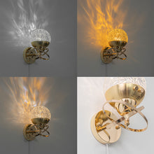 Load image into Gallery viewer, Yequandec Touch Switch Hook Type Dimmable USB Cable Wall Sconce Flow Rotating Light Luxury Design Brass Crystal Lampshade